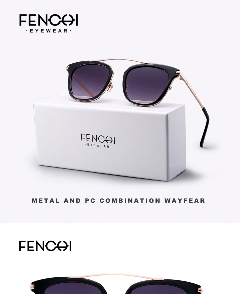 Модные трендовые поляризованные солнцезащитные очки из нержавеющей стали, квадратные градиентные солнцезащитные очки