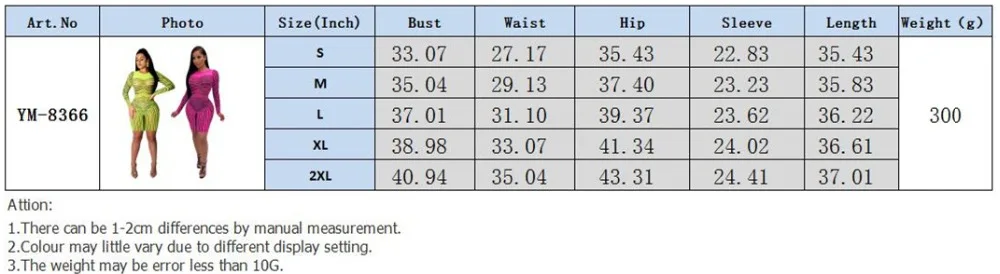8366 size chart 
