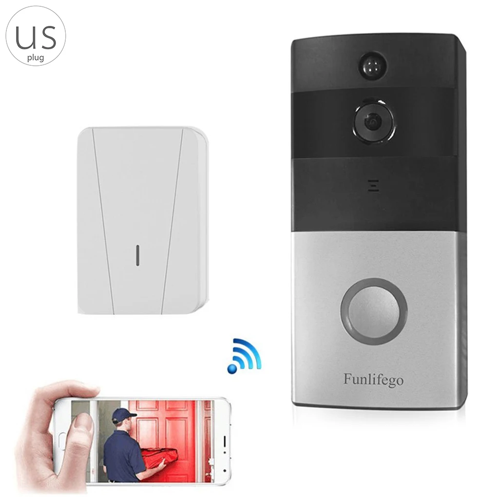 

Home Intelligent WIFI Network Wireless Video Night Vision Motion Detection Phone Intercom Doorbell US