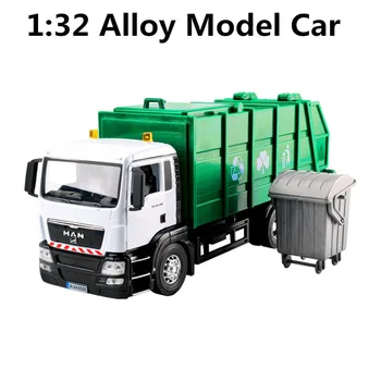 

Alloy model car to clean up garbage, 1:32 high simulation children's educational toy car, with box, free shipping