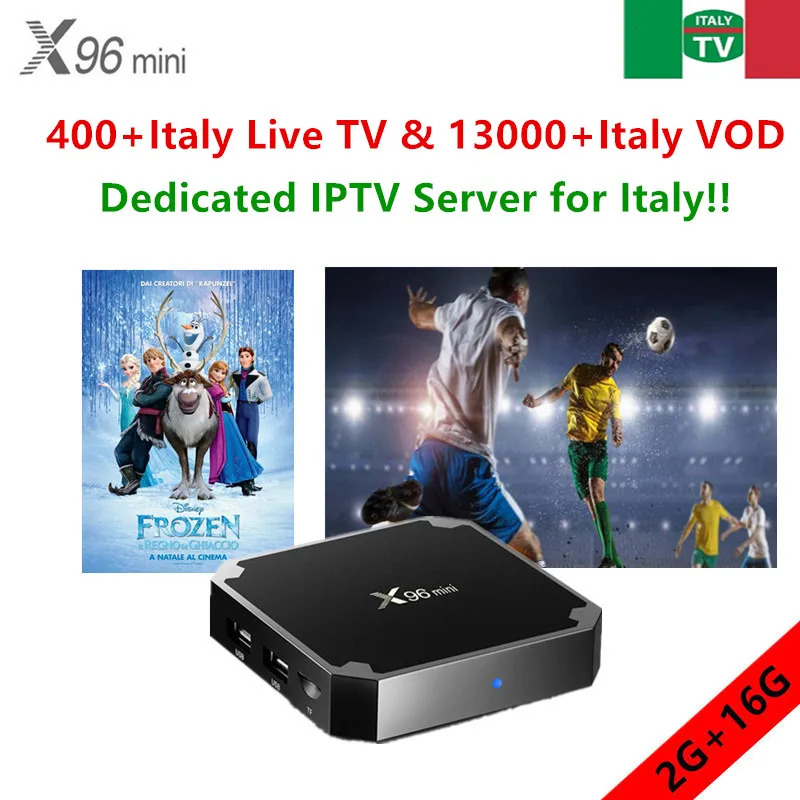 

X96minni Android 7.1.2 tv box ITALY IPTV for smart tv ios m3u qhdtv 400+LIVE channel and 13000+VOD