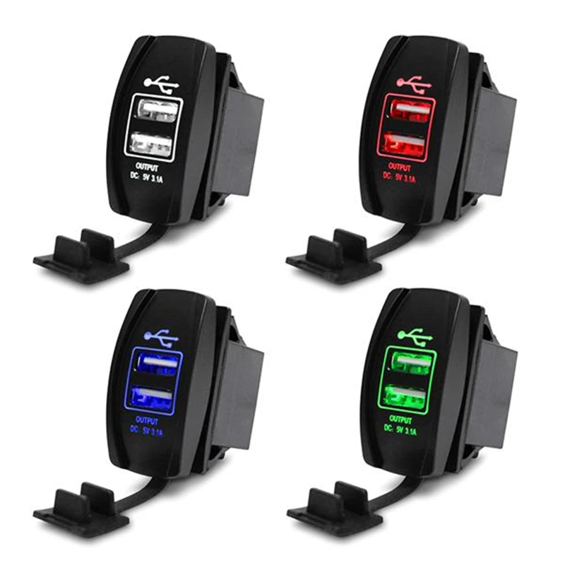 

Universal Dual USB Car Charger Power Adapter 3.1A Dual USB Socket Charger 12-24V Free Shipping