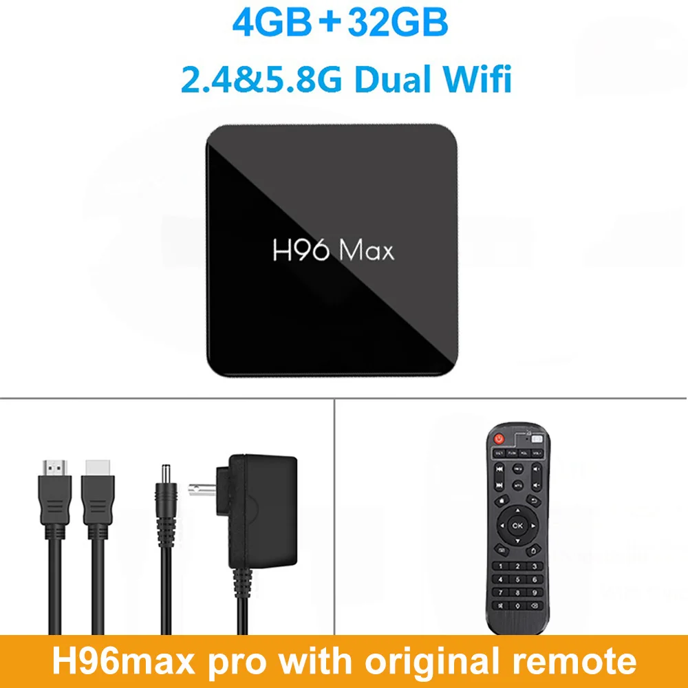 H96 MAX pro tv Box Android 9,0 Amlogic S905X2 4 Гб ОЗУ 64 Гб ПЗУ 3D 4K Netflix Youtube потоковый медиаплеер LEMADO Smart tv Box - Цвет: 4G 32G