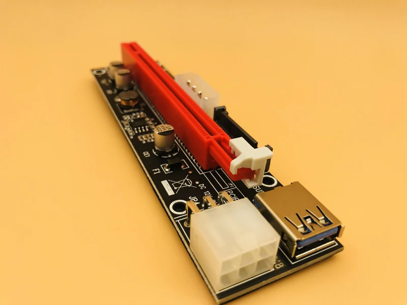 4pin 6pin SATA Power PCI Express 16X слот Riser карта USB 3 0 в 1 1x до 16x PCIE Райзер для майнинга биткоинов