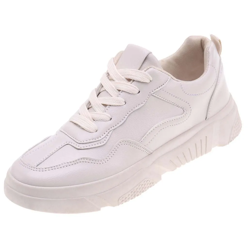 KANCOOLD/женские дышащие кроссовки; повседневные трендовые спортивные кроссовки для отдыха; обувь для бега, увеличивающая рост; Женская Белая обувь высокого качества - Цвет: BG