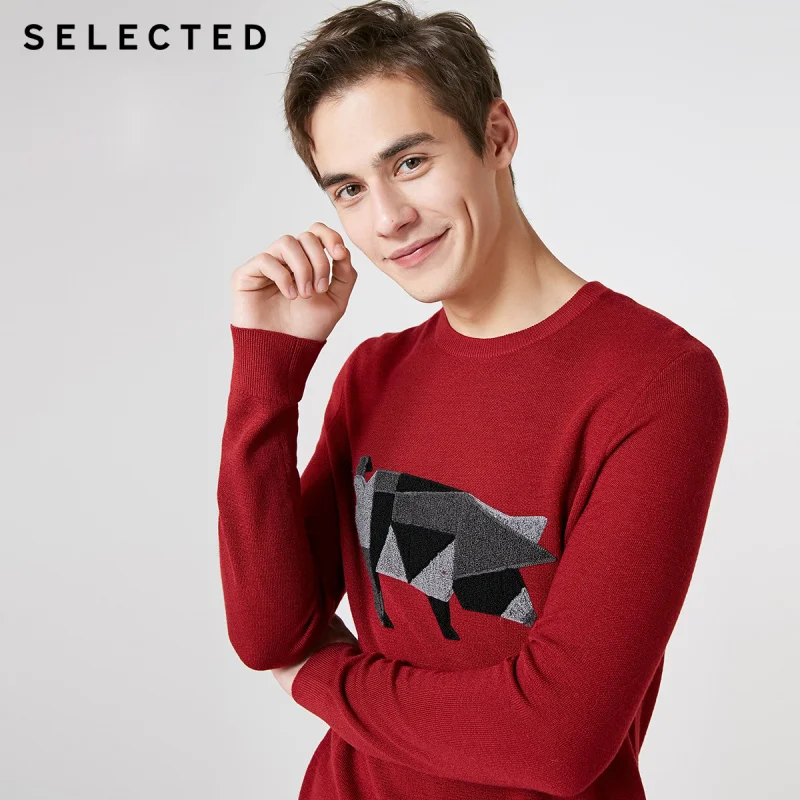 

SELECTED Men's Spring Wool-blend Long-sleeved Knit Sweater S|419124546