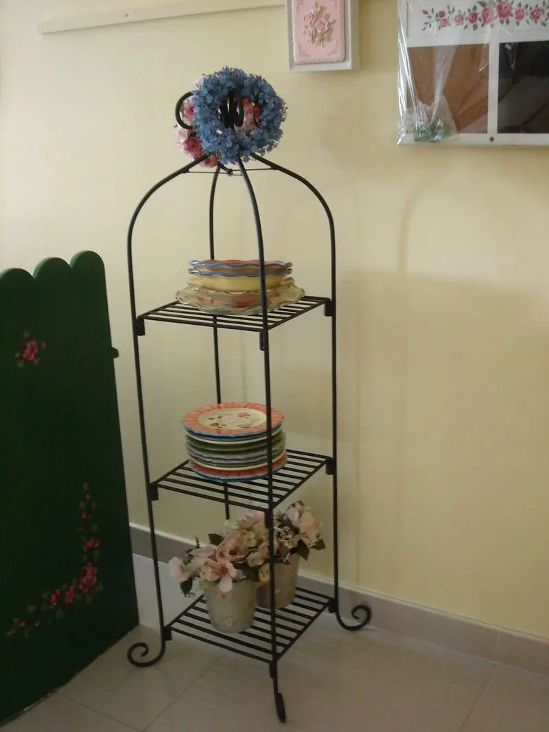 Vertical Iron Shelf Wrought Iron Shelves flower pots rack shelf corner