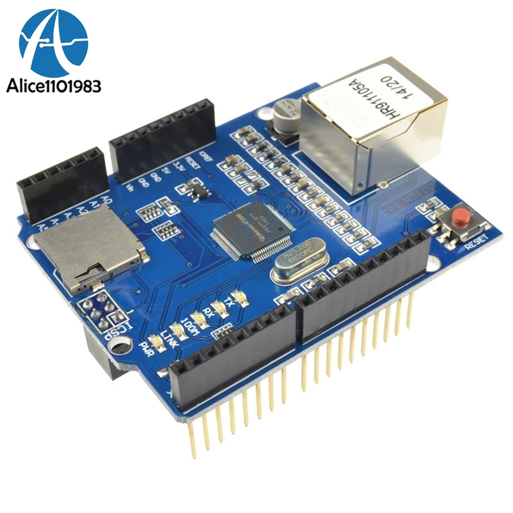 

Ethernet Shield W5100 R3 Network Expansion Board Module For Arduino UNO Mega2560 Mega1280 Online Micro SD Duemilanove 168 328