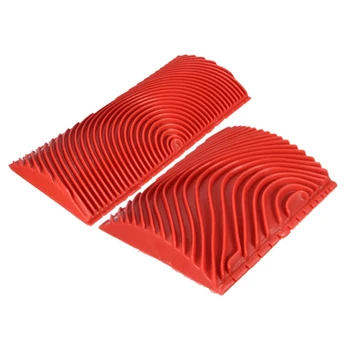 

2pcs Large Small Wood Graining Pattern Rubber DIY Graining Painting Tool For Wall Decorative Tools