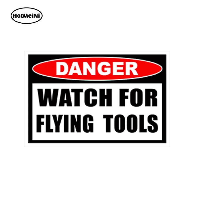 

HotMeiNi HotMeiNi Car Styling Car Decal 3D Danger Watch For Flying Tools Vinyl Sticker Mechanic Shop Hard Hat 13cm x 7.3cm