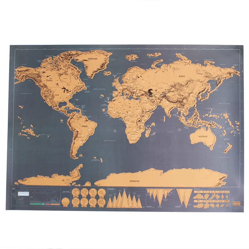 p flame diy deluxe erase travel map wall decor personalized world scratch map mapa mundi decal decoration painting poster in wall stickers from home