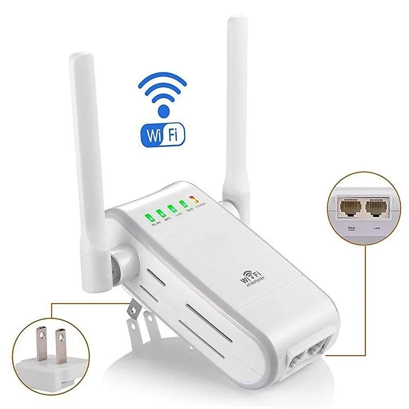 

Multi-function 2.4GHz WiFi 300Mbps Range Extender Wireless Router/Repeater/AP/WPS Dual External Antenna Booster Signal Amplifier