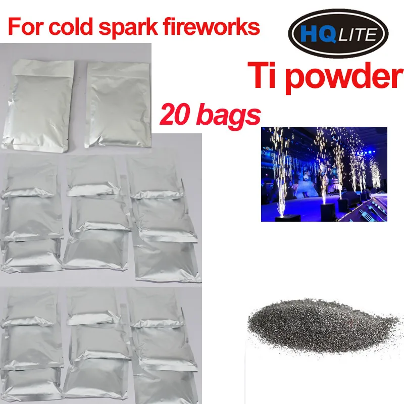 

Free Shipping 20 Bags Ti Powder 200g/bag Material For Cold Spark Fountain Fireworks control Machine In Wedding party