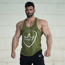 Mens gyms Fitness bodybuilding Tank Tops Crossfit cotton Slim fit sleeveless Shirts workout Undershirt Stringer vest tee clothes