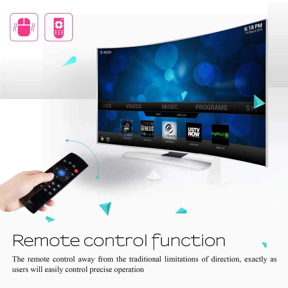 Беспроводная клавиатура Fanshu 2 4G Fly Air Mouse Rechargeble игровой мини пульт дистанционного