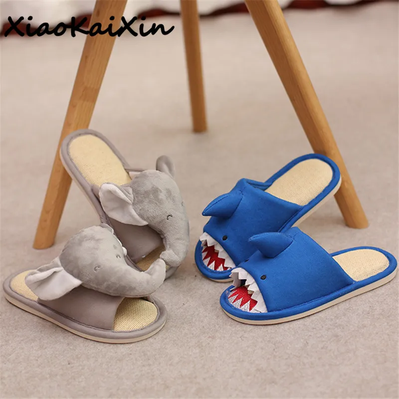 

pantuflas unicornio 2018 New Animals Chindren's Home Slippers Unicorn&Elephant Style Cotton Rubber Non-slip Indoor House Shoes