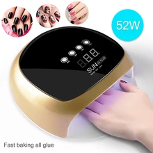 1 шт. УФ светодиодный Сушилка для ногтей лампа отверждения света 52 Вт Гель-лак Быстросохнущий Маникюрный Инструмент 998