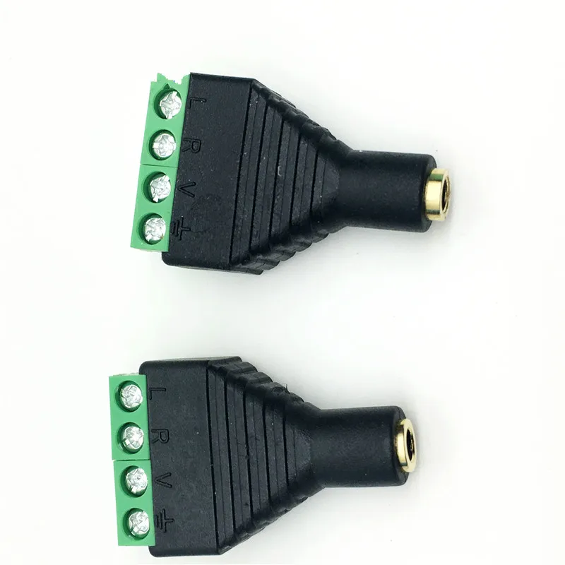 ESCAM 3,5 мм 3 шт. 1/8 дюймов стерео штекер для AV винт видео балун терминал Jack 3 pin Клеммная колодка Разъем