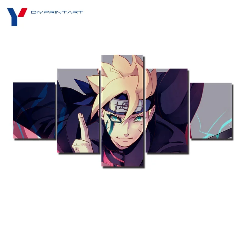 Boruto Uzumaki 5 шт. аниме настенные художественные плакаты постеры для гостиной