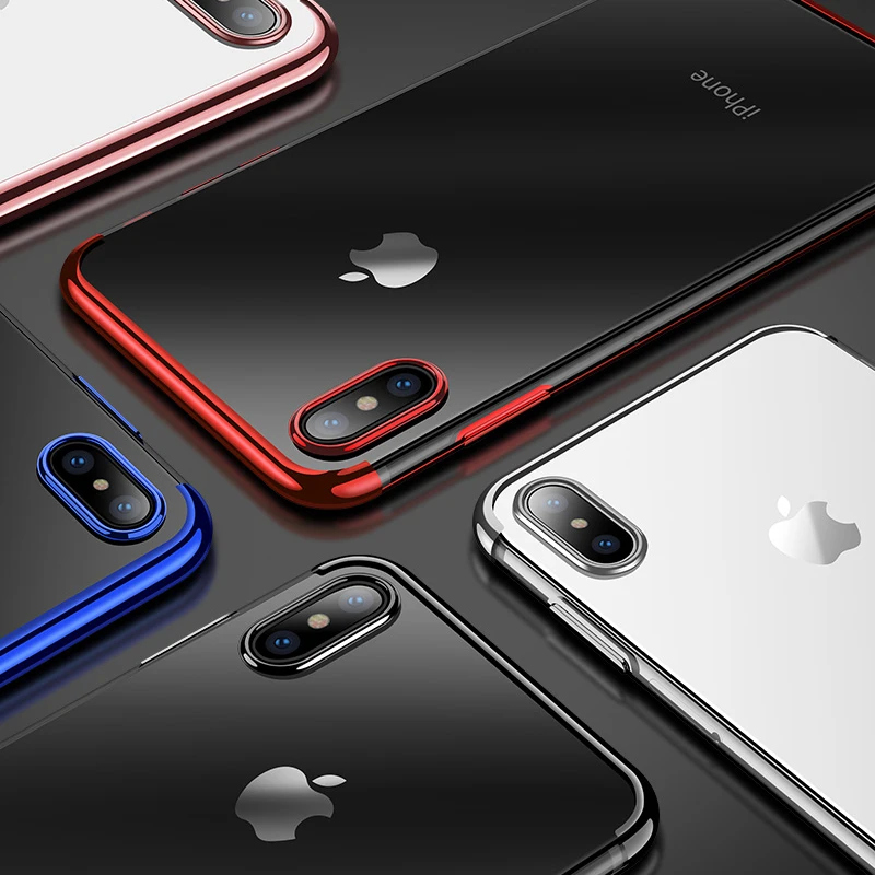 GerTong لينة TPU حقيبة لهاتف أي فون X 10 غطاء ل فون 6 s 6 8 7 زائد XR XS ماكس مكافحة الصفر الكهربائي واقية الهاتف أكياس