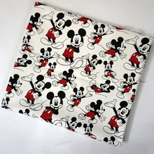 90*142 см Лоскутная хлопковая ткань с рисунком Микки из мультфильма ткань для детского постельного белья домашний текстиль для шитья Тильда кукла школьная сумка