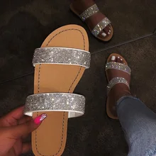 Летние женские сандалии; блестящие женские сандалии на плоской подошве без застежки с вырезами; шлепанцы для отдыха на открытом воздухе; 9046-2