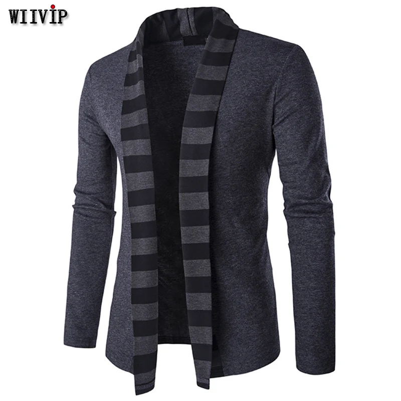 WIIVIP модный бренд Для мужчин свитер без пряжки Slim Fit Повседневное мужские кардиганы, Свитера Вязание Для мужчин s вязаная кофта YW035