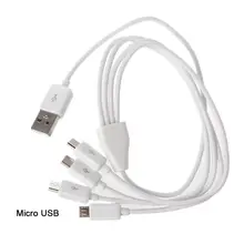 Портативный USB 2,0 type A Male To 4 Micro USB сплиттер папа-папа Y зарядный кабель для samsung Xiaomi Мобильный телефон планшет Powerbank