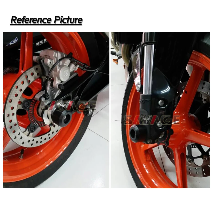 

Front Rear Axle Fork Crash Sliders For KTM 690 DUKE/R 2012-2017, 690 SUPERMOTO 2007-2009 Motorcycle Accessories Wheel Protector
