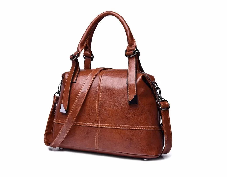 Herald модная кожаная женская сумка большой емкости винтажная Сумка-тоут качественная женская сумка на плечо женская сумка-мессенджер через плечо