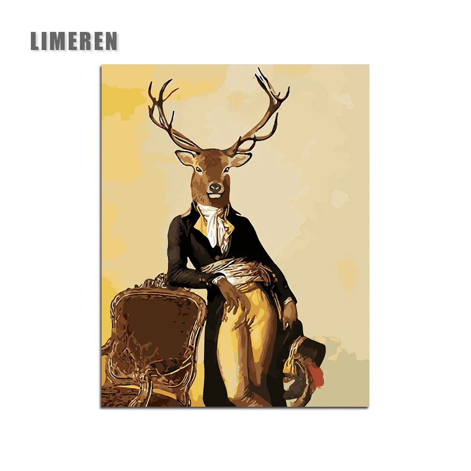Набор для рисования по номерам на стену джентльмена Mr Deer|Рисование и каллиграфия|