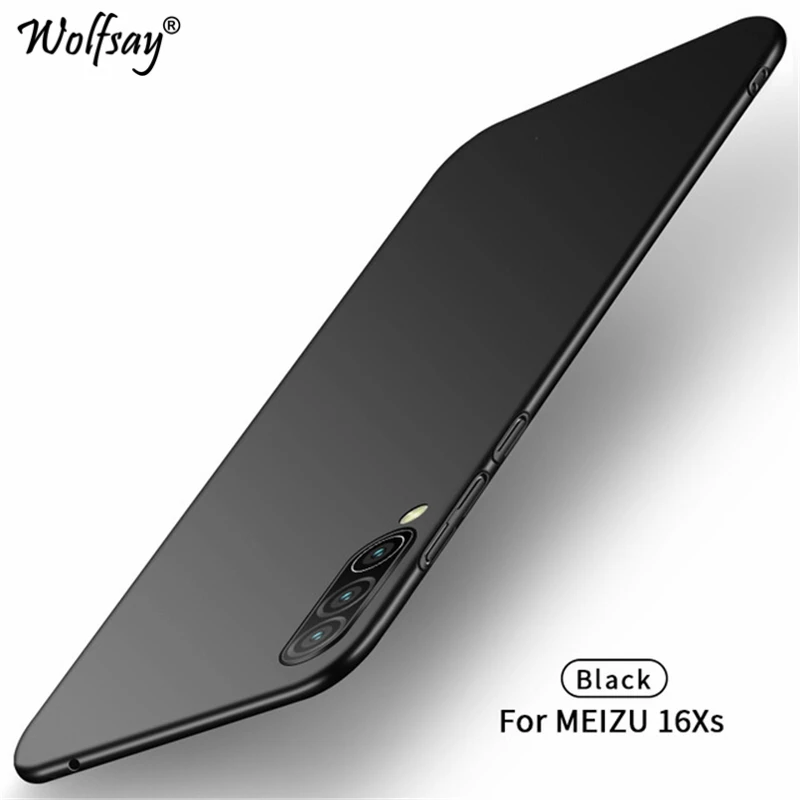 Чехол для Meizu 16XS, ультра тонкий классический гладкий матовый чехол для телефона, чехол для Meizu 16XS, чехол для Meizu 16 XS 16XS s, чехол - Цвет: Black