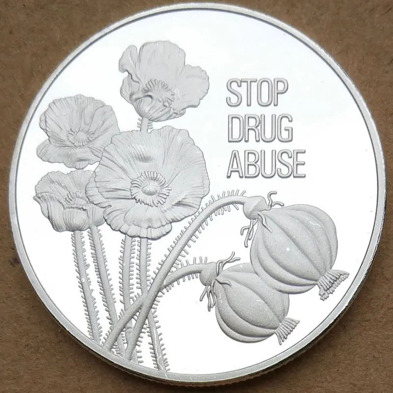 

Coin Art 1PC United Nations STOP DRUG ABUSE UN And Permanent Members Medal Peace Sliver Coin Collection Gift
