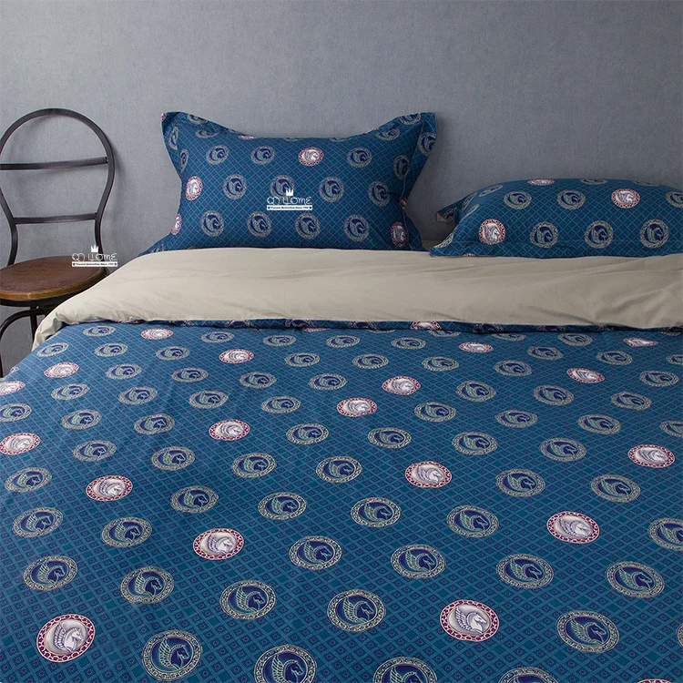 Классический national wind/Древнем Риме Тотем постельные принадлежности Постельное белье из хлопка темно-синий полный размер ropa de Кама