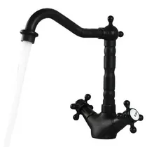  Oil Rubbed Bronze Dual Cross Handles Swivel Kitchen Bathroom Sink Basin Faucet Mixer Tap asf095