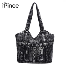 Бренд iPinee большая Повседневная сумка женская сумка через плечо сумки дизайнерские Джинсовые сумки для женщин