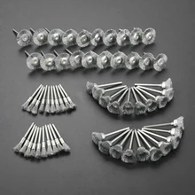 Brosses à fil d'acier à tige de 3mm, 60 pièces, roue de polissage, brosse pour outils, soudage à Mini bavure brossée, meulage de Surface métallique