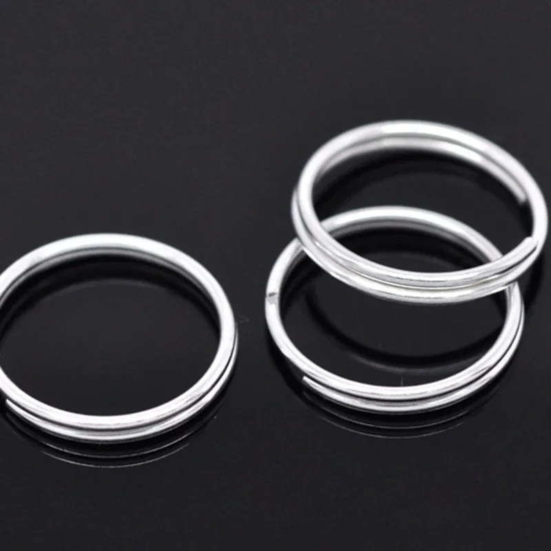 

100Pcs Silver Plated Double Loops Open Split Jump Rings Jewelry Making 16x1mm