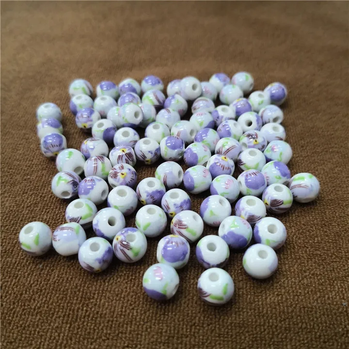 7  30pcs Ceramic Beads Diy Bracelet Necklace Jewelry Making 8mm Chinese Style Blue And White Porcelain Beads Hand Made Accessories