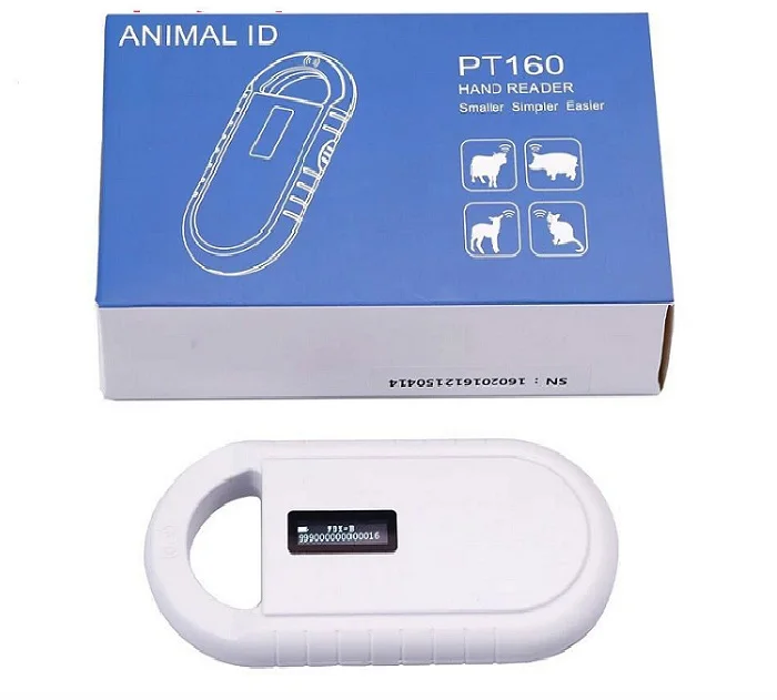 

Free shipping ISO11785/84 FDX-B Pet Microchip Scanner, Animal RFID Tag Reader dog reader Pig ear reader 134.2KHZ EM4305