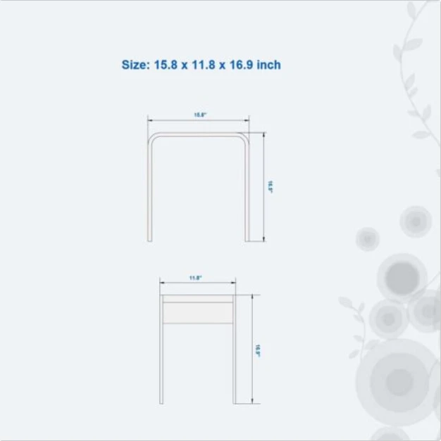 Небольшой шаговый стул для ванной паровой душа 16x12 дюймов SW140|stool|stool chairstool bathroom |