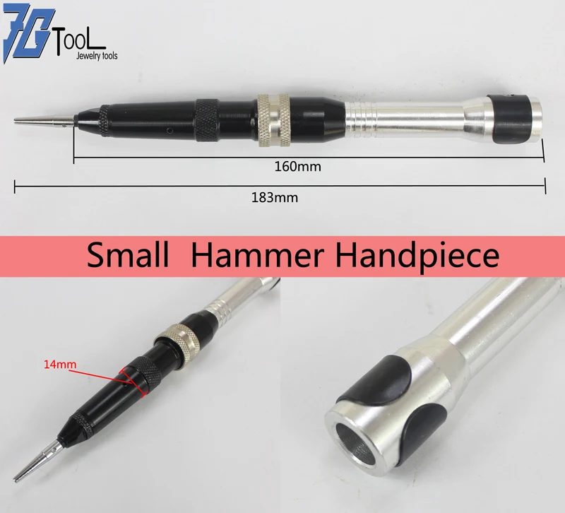 Foredom ручной части для ювелирных изделий гибкий вал машины, наконечник молотка, подвесной мотор ручка быстрая замена ручка молоток - Цвет: small hammer handpie