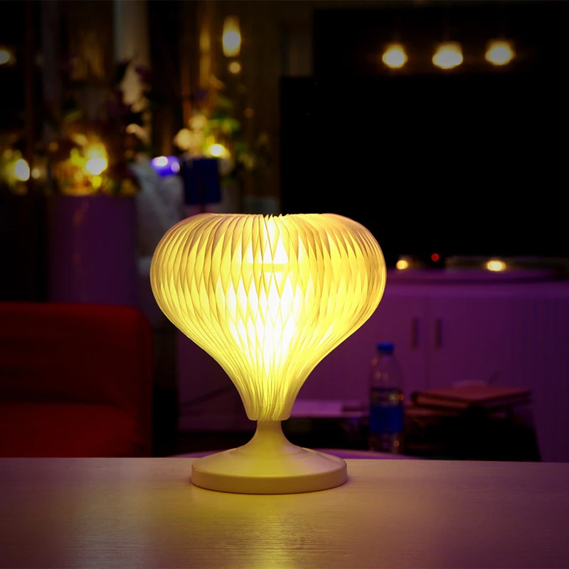 

Mini Creative Colorful LED Rechargeable Hollow Paper Night Light Eye Protection Touch Desk Lamp Kids Home Bedroom Decoration
