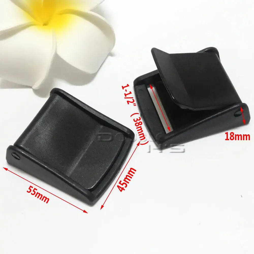 1 шт./лот 1/4 &quotCam buckle Пластиковый черный Переключатель ремень для рюкзака 38 мм|backpack