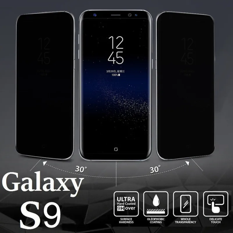 

For Samsung S9 S9 Plus 3D Tempered Glass Anti glare Screen Protector Display Protection Privacy for Samsung Galaxy S9 Plus