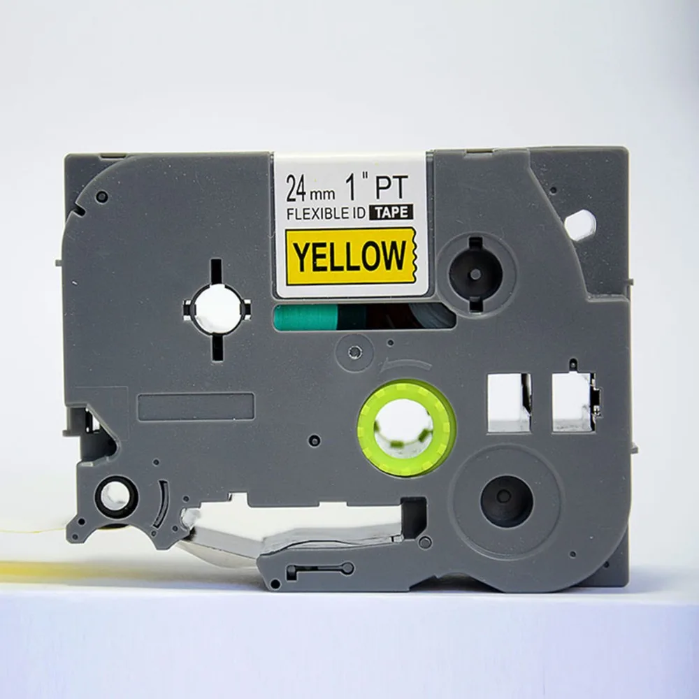 Compatible brother label tape tze tz tape 24mm*8m black on yellow tz