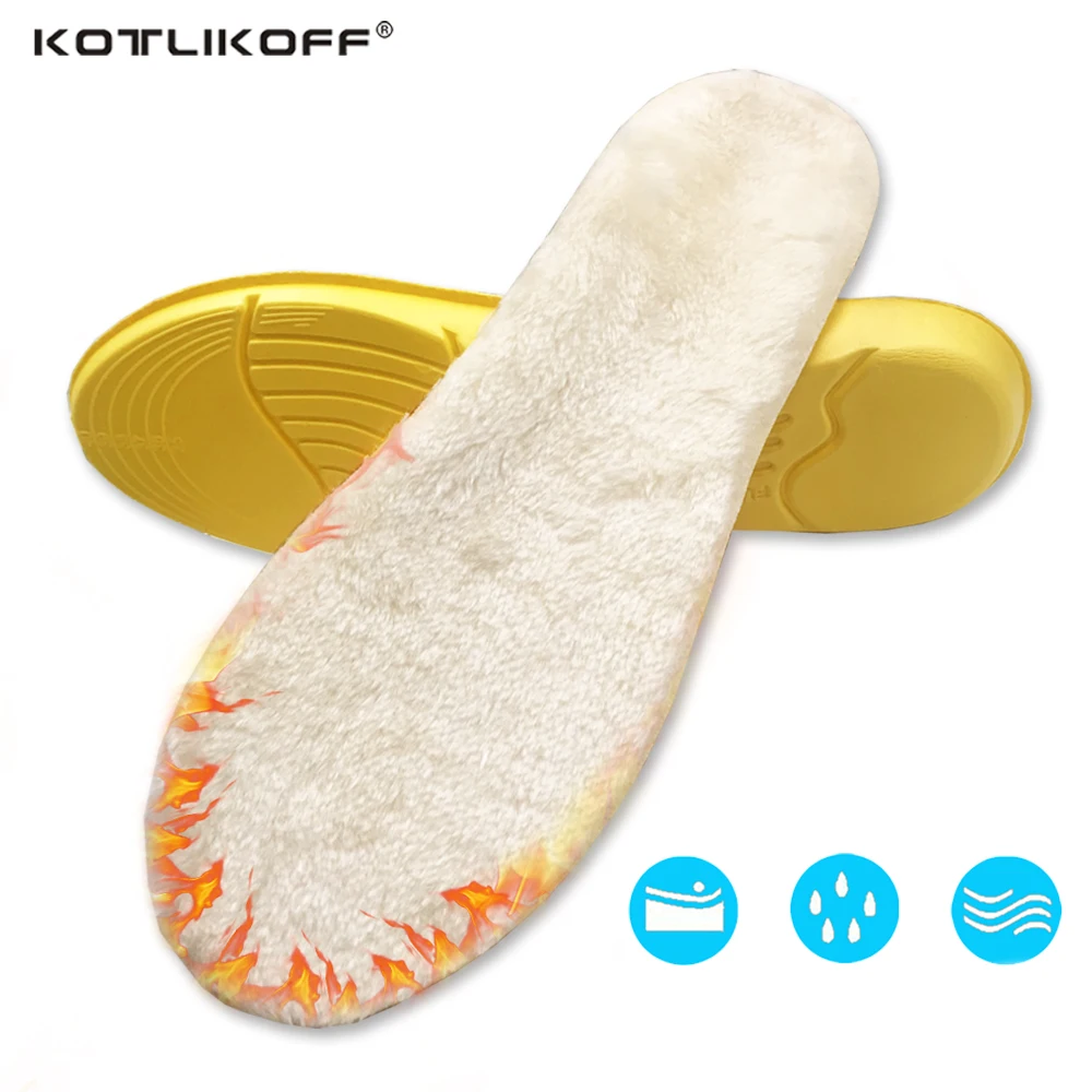 

KOTLIKOFF Warm Foot Massage Fur Heated Insoles Soles For Shoes Thick Insole Foot Massage Shoe Sole Pads Inserts Accessories
