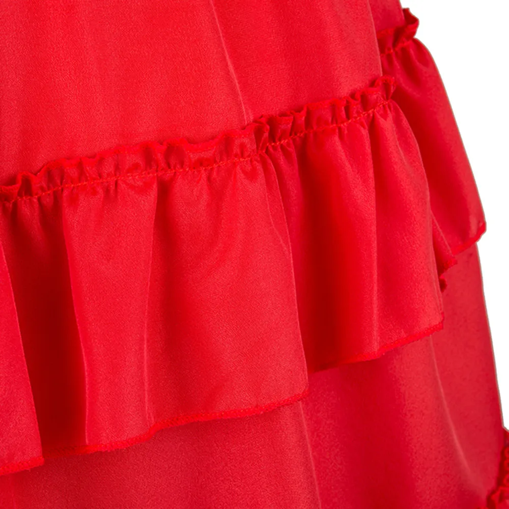 Летняя готическая юбка, женская черная винтажная однотонная длинная юбка с оборками, женские сексуальные макси юбки Харадзюку, женская одежда