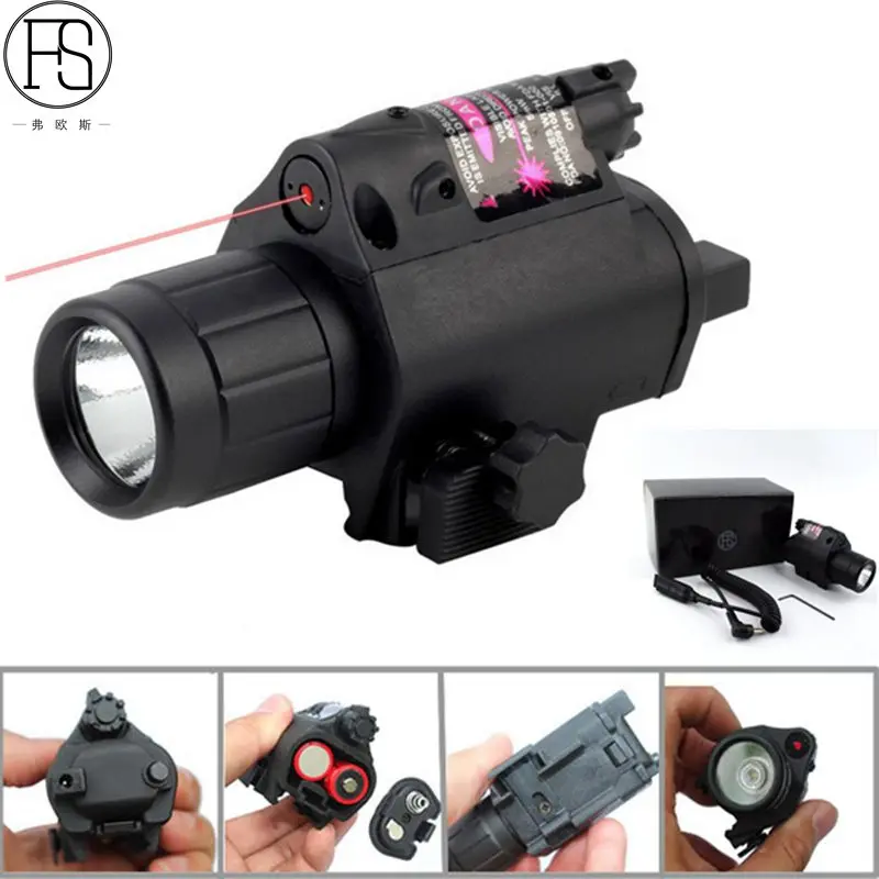 Hunting Lights & Lasers Sporting Goods rifle shotgun 20mm Rail Tactical Red Laser Sight & CREE