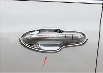 

For Cadillac XT5 2016 2017 ABS Chrome plastic Side Door Outer Handles Bowl Cover Decor Trim
